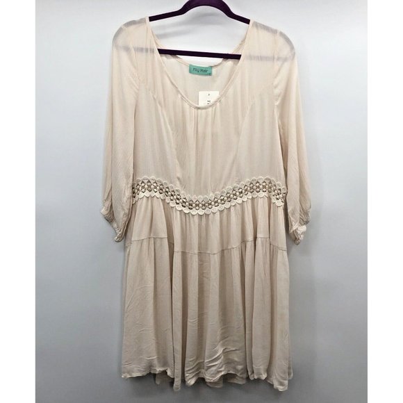Filly Flair Dresses & Skirts - Filly Flair Dress Womens L New Ivory Partially Lined